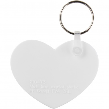 Logo trade promotional product photo of: Tait heart-shaped recycled keychain