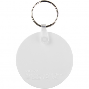 Logotrade promotional items photo of: Tait circle-shaped recycled keychain