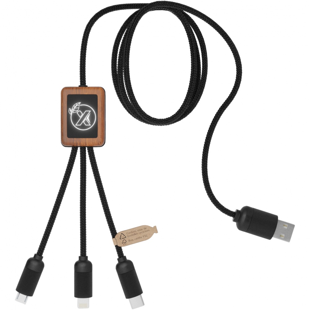 Logotrade promotional giveaway image of: SCX.design C29 3-in-1 bamboo cable