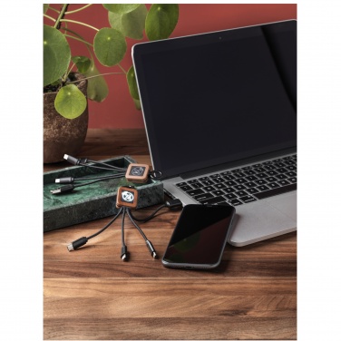 Logo trade corporate gifts image of: SCX.design C19 wooden easy to use cable