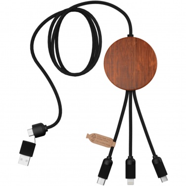 Logotrade advertising product picture of: SCX.design C40 5-in-1 rPET light-up logo charging cable and 10W charging pad