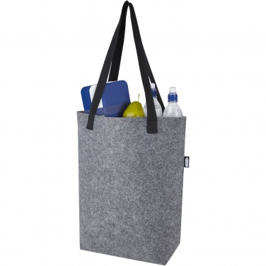 Logo trade promotional gifts image of: Felta GRS recycled felt tote bag with wide bottom 12L