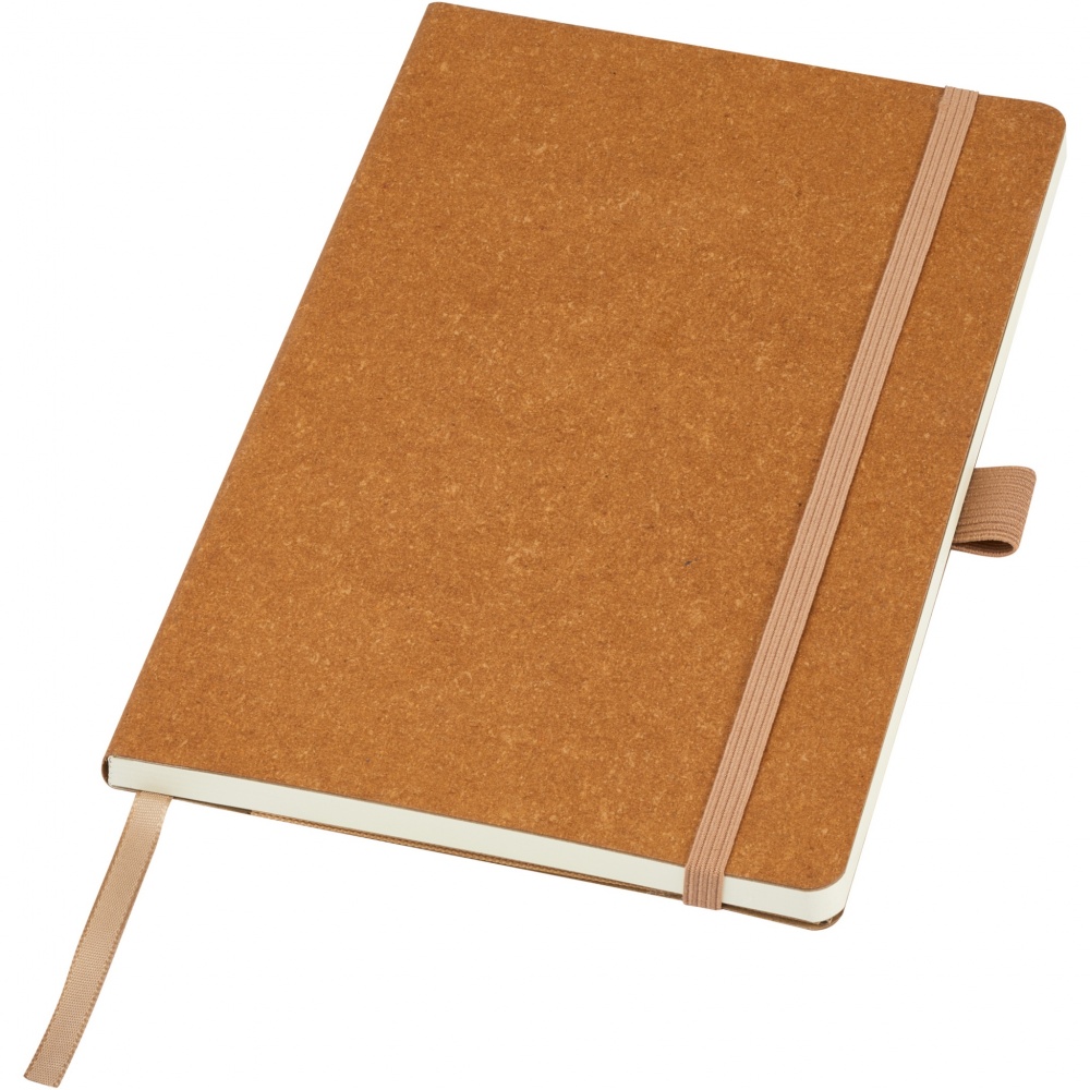 Logo trade corporate gifts picture of: Kilau recycled leather notebook 