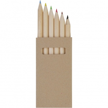 Logo trade promotional gifts image of: Artemaa 6-piece pencil colouring set