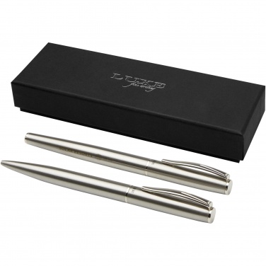 Logotrade promotional giveaway picture of: Didimis recycled stainless steel ballpoint and rollerball pen set