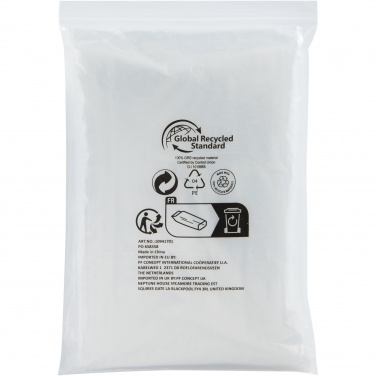 Logo trade business gifts image of: Mayan recycled plastic disposable rain poncho with storage pouch