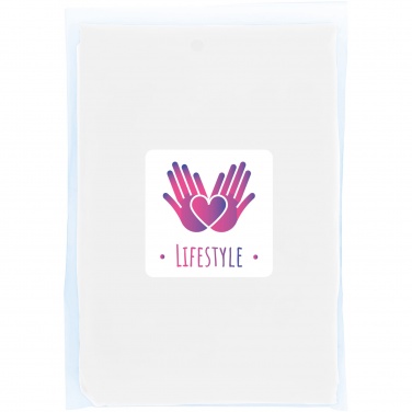 Logo trade promotional giveaways image of: Mayan recycled plastic disposable rain poncho with storage pouch