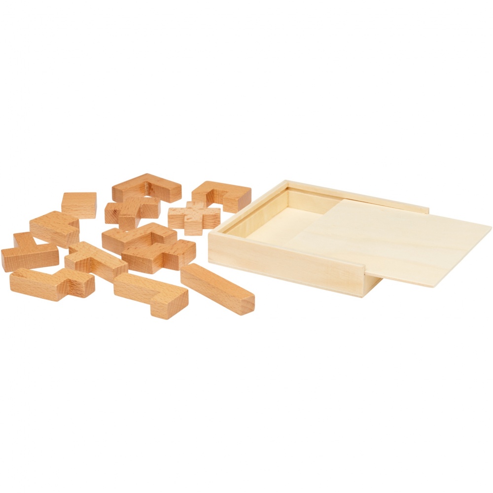 Logo trade promotional gifts picture of: Bark wooden puzzle