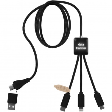 Logo trade corporate gifts image of: SCX.design C45 5-in-1 rPET charging cable with data transfer