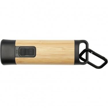 Logotrade advertising product image of: Kuma bamboo/RCS recycled plastic torch with carabiner