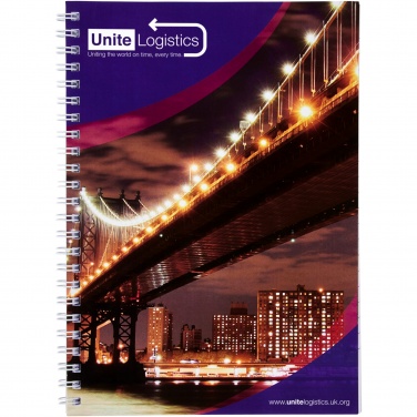 Logotrade promotional merchandise picture of: Desk-Mate® A4 spiral notebook with printed back cover