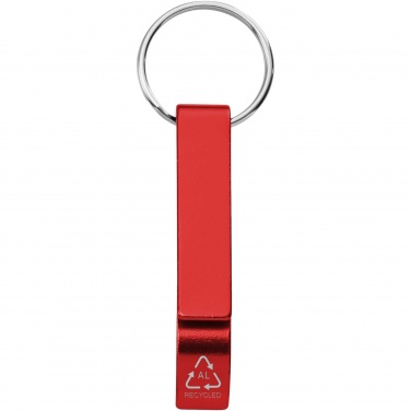 Logo trade corporate gifts picture of: Tao RCS recycled aluminium bottle and can opener with keychain 
