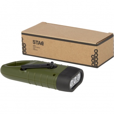 Logo trade promotional giveaways image of: Helios recycled plastic solar dynamo flashlight with carabiner