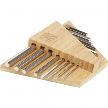 Logo trade promotional gifts picture of: Allen bamboo hex key tool set