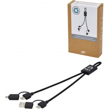 Logotrade promotional merchandise photo of: Connect 6-in-1 RCS recycled aluminium 45W quick charge & data transfer cable