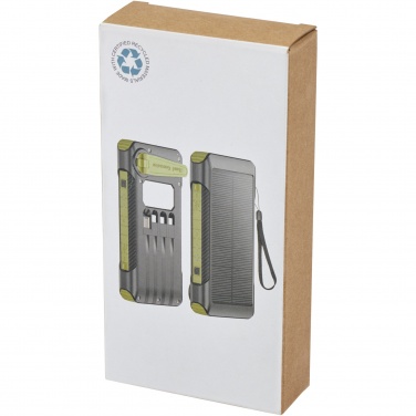 Logotrade corporate gifts photo of: Soldy 10.000 mAh RCS recycled plastic solar dynamo power bank 