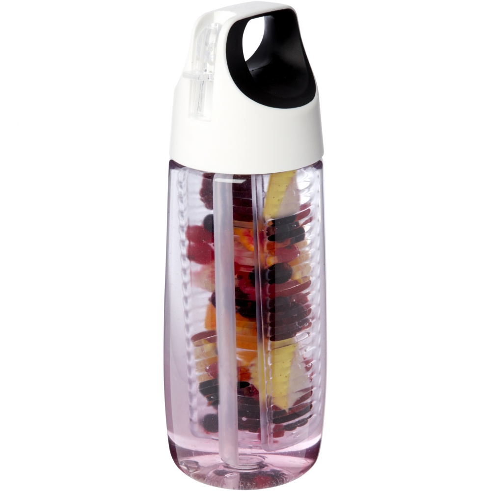 Logo trade corporate gifts image of: HydroFruit 700 ml recycled plastic sport bottle with flip lid and infuser