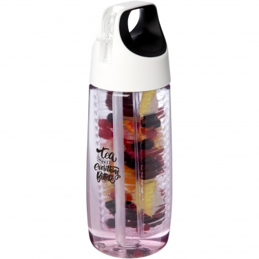 Logo trade corporate gifts image of: HydroFruit 700 ml recycled plastic sport bottle with flip lid and infuser