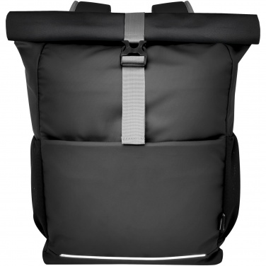 Logotrade promotional merchandise photo of: Aqua 15" GRS recycled water resistant roll-top bike bag 20L
