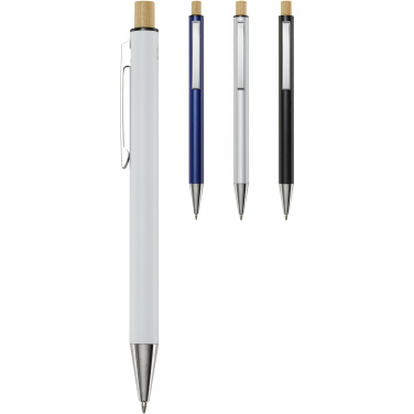 Logotrade business gift image of: Cyrus recycled aluminium ballpoint pen (black ink)
