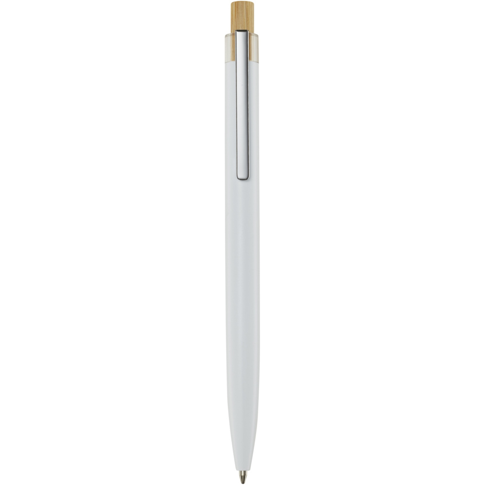 Logo trade advertising product photo of: Nooshin recycled aluminium ballpoint pen (black ink)