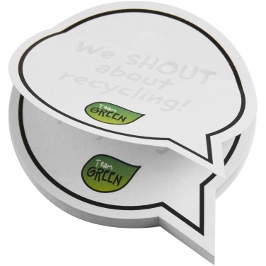 Logotrade promotional products photo of: Sticky-Mate® speech bubble-shaped recycled sticky notes