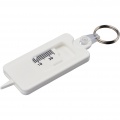 Kym recycled tyre tread check keychain, White
