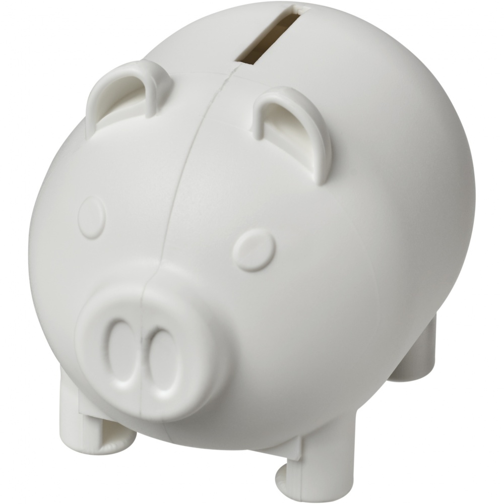 Logo trade promotional items image of: Oink recycled plastic piggy bank