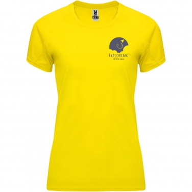 Logo trade promotional giveaways image of: Bahrain short sleeve women's sports t-shirt