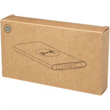 Logotrade promotional gift picture of: Juice 8000 mAh Type-C recycled aluminium wireless power bank