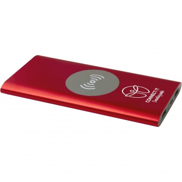Logo trade promotional merchandise photo of: Juice 8000 mAh Type-C recycled aluminium wireless power bank