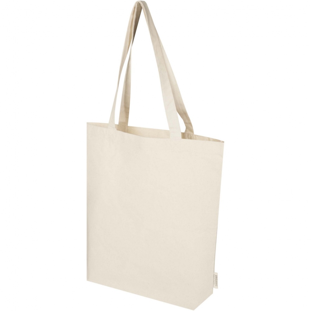 Logo trade promotional gift photo of: Orissa 180 g/m² organic wide bottom tote bag 11L