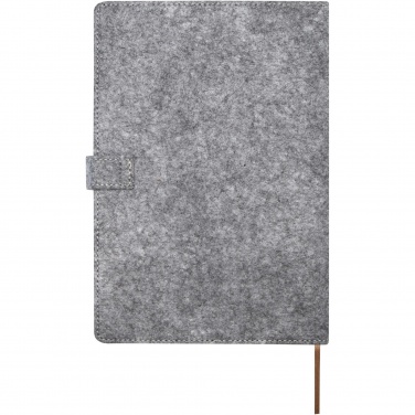 Logo trade promotional items image of: Viviana A5 recycled felt and cork notebook