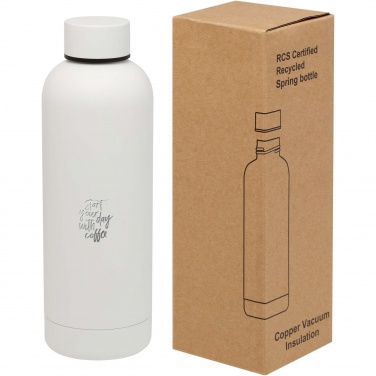 Logo trade corporate gifts picture of: Spring 500 ml RCS certified recycled stainless steel copper vacuum insulated bottle