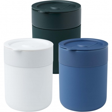 Logotrade corporate gift image of: Java 330 ml ceramic tumbler with silicone wrap and plastic lid