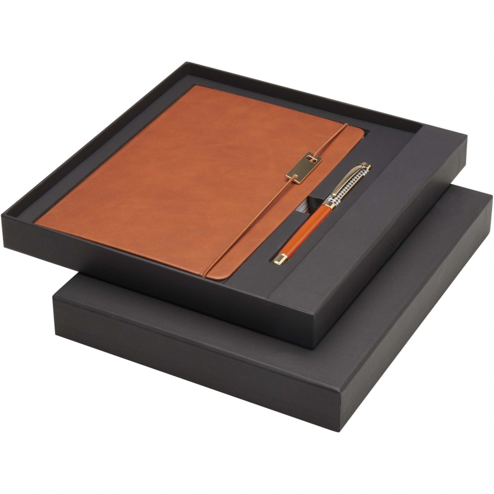 Logotrade promotional merchandise photo of: Legato A5 notebook and rollerball pen set 