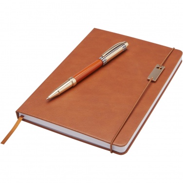 Logotrade promotional product image of: Legato A5 notebook and rollerball pen set 