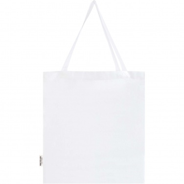 Logo trade promotional gift photo of: Madras 140 g/m² GRS recycled cotton gusset tote bag