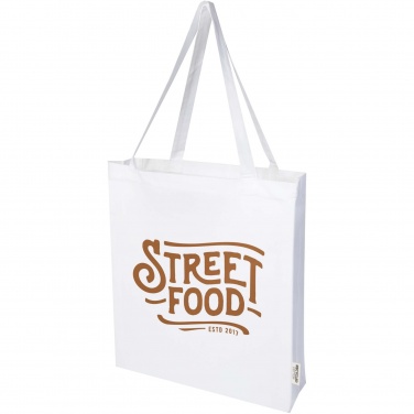 Logotrade promotional products photo of: Madras 140 g/m² GRS recycled cotton gusset tote bag