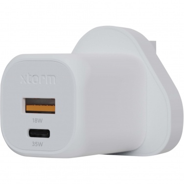 Logotrade promotional merchandise picture of: Xtorm XEC035 GaN² Ultra 35W wall charger - UK plug