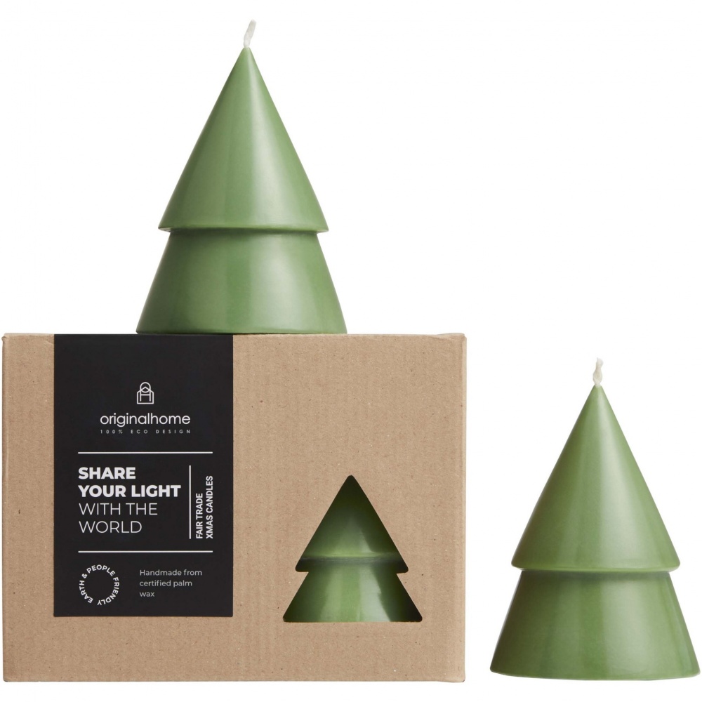 Logotrade promotional giveaway image of: Originalhome Xmas tree candle set of 2 - M