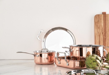 Logo trade corporate gifts image of: VINGA Baron copper saucepan