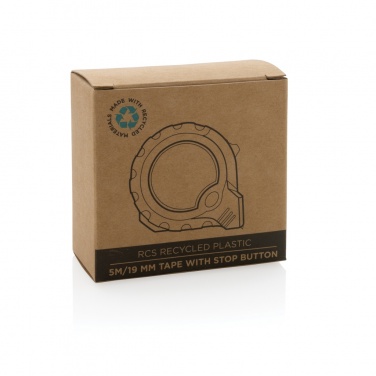 Logo trade promotional items picture of: RCS recycled plastic 5M/19 mm tape with stop button