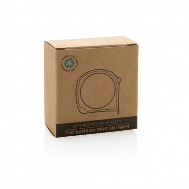Logo trade corporate gifts picture of: RCS recycled plastic bamboo tape 5M/19mm