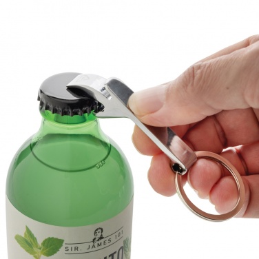 Logo trade promotional items image of: RCS recycled zinc alloy bottle opener keychain
