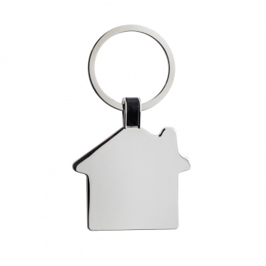 Logo trade business gifts image of: RCS recycled zinc alloy house keyring