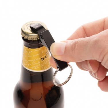 Logo trade promotional gift photo of: RCS recycled aluminum bottle and can opener