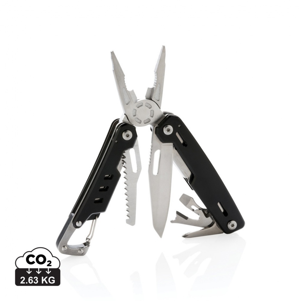 Logo trade corporate gifts picture of: Solid multitool with carabiner