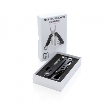 Logo trade promotional products image of: Solid multitool with carabiner
