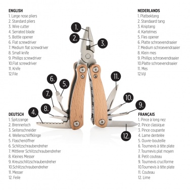 Logotrade advertising product image of: Wood multitool mini